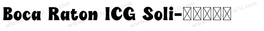 Boca Raton ICG Soli字体转换